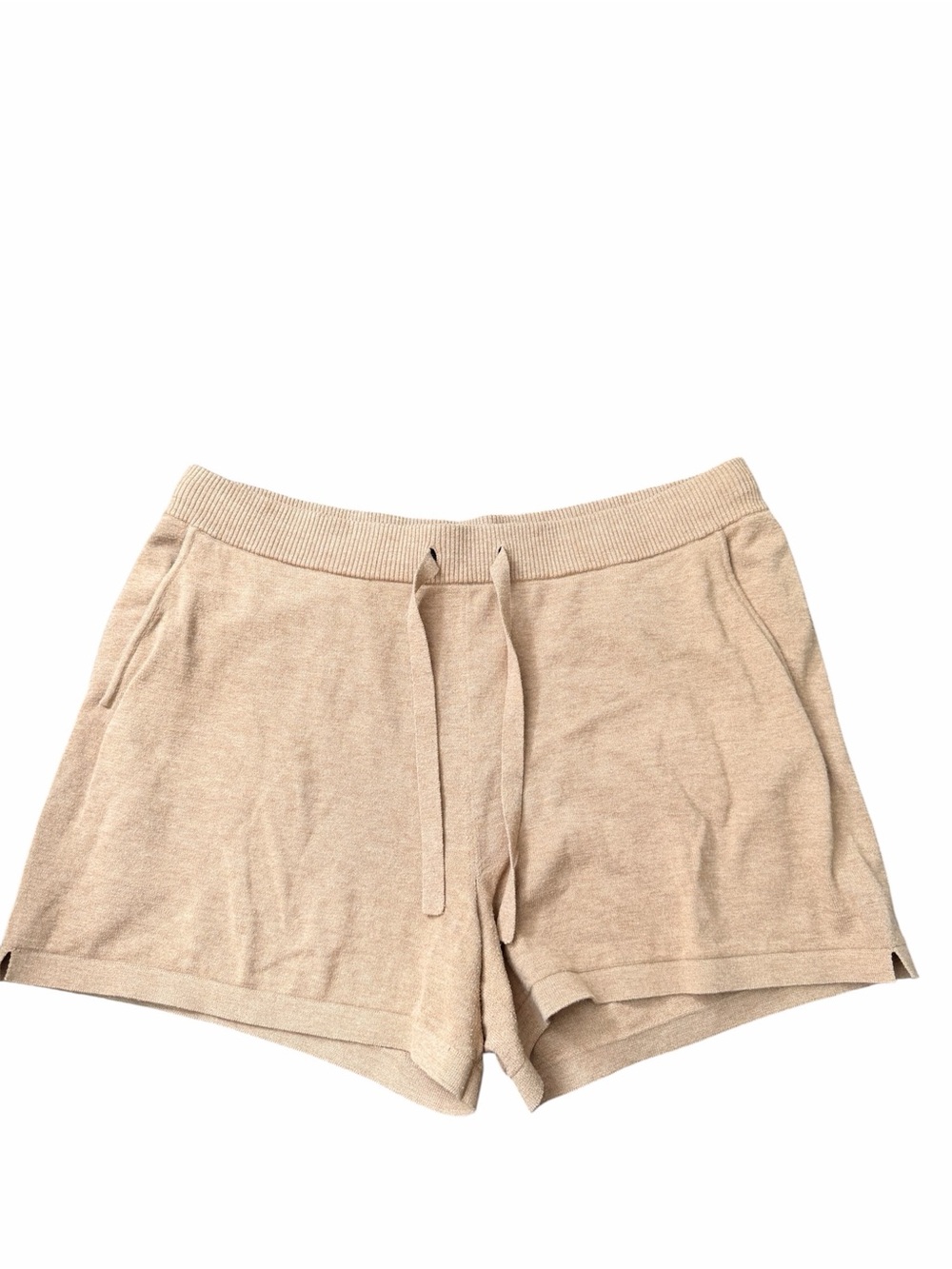 BANANA REPUBLIC Knit Cotton Blend Tan Drawstring Casual Shorts Women’s SZ Large